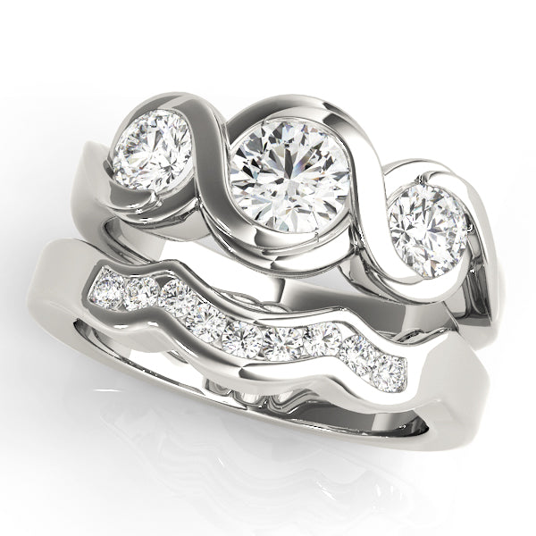 3-Stone Bypass Engagement Ring