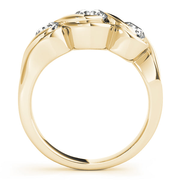 3-Stone Bypass Engagement Ring
