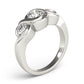 3-Stone Bypass Engagement Ring