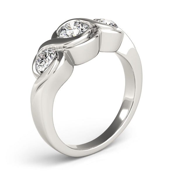 3-Stone Bypass Engagement Ring