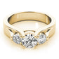 3-Stone Round Trellis Engagement Rings