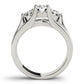 3-Stone Round Trellis Engagement Rings