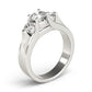 3-Stone Round Trellis Engagement Rings