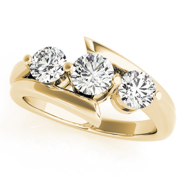 3-Stone Bypass Engagement Ring