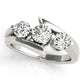 3-Stone Bypass Engagement Ring
