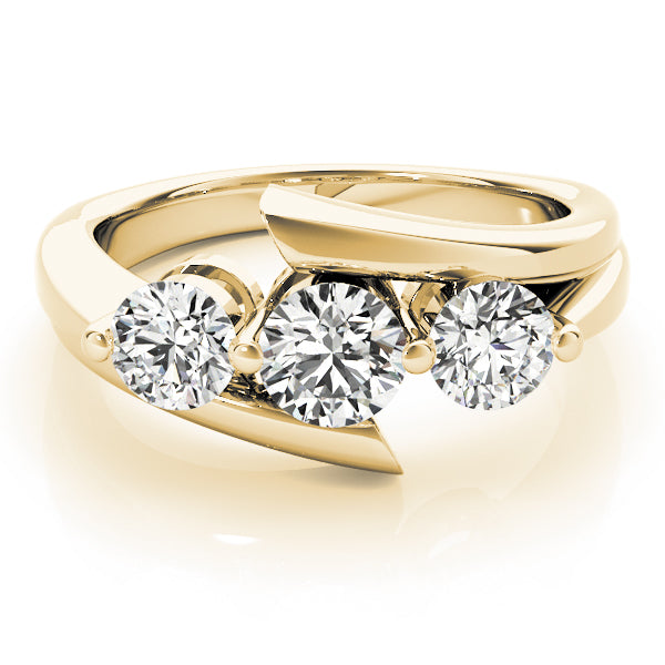 3-Stone Bypass Engagement Ring