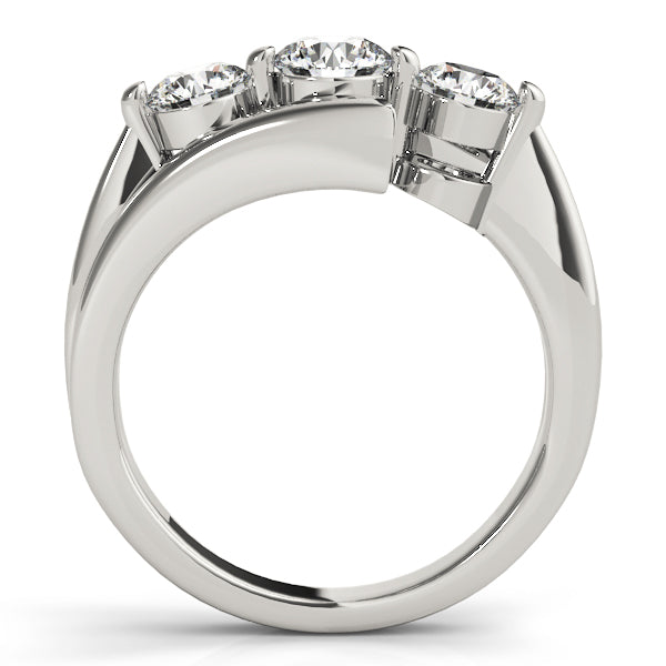 3-Stone Bypass Engagement Ring