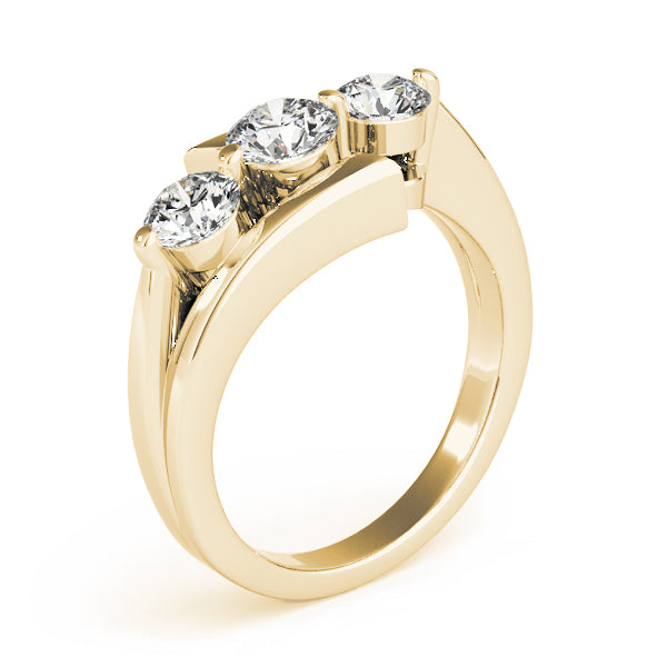 3-Stone Bypass Engagement Ring