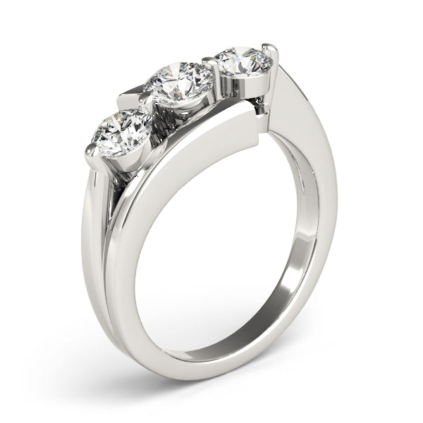 3-Stone Bypass Engagement Ring