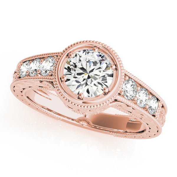 Antique Style Filigree Milgrain Engagement Rings