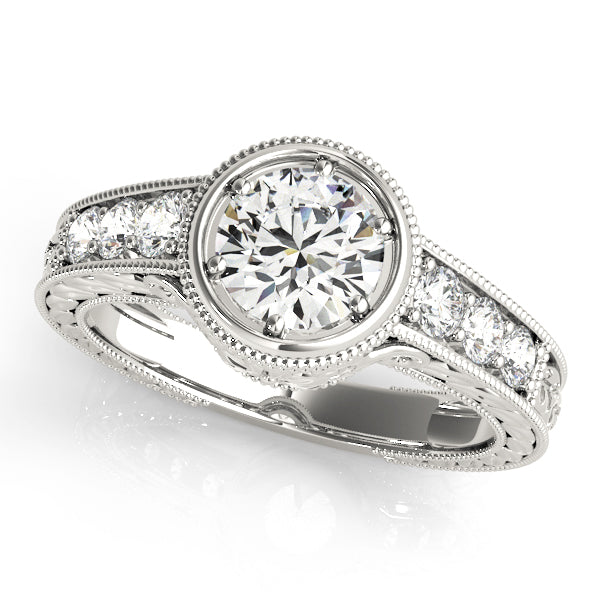 Antique Style Filigree Milgrain Engagement Rings