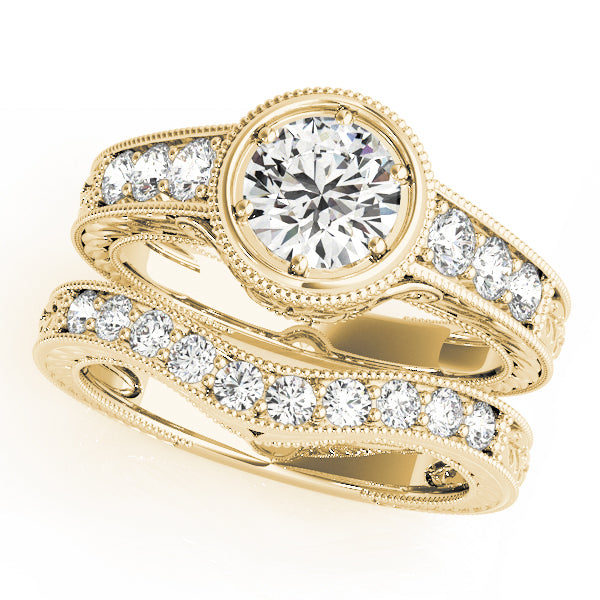 Antique Style Filigree Milgrain Engagement Rings