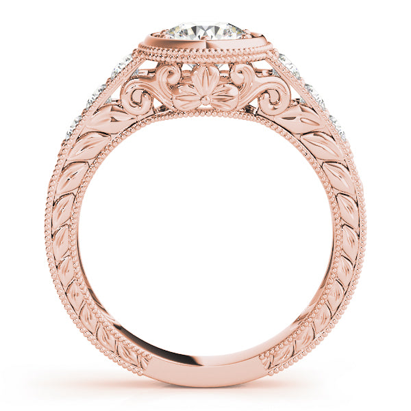 Antique Style Filigree Milgrain Engagement Rings