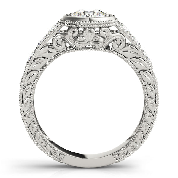 Antique Style Filigree Milgrain Engagement Rings