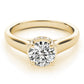 Solitaire Hidden Halo Trellis Engagement Ring