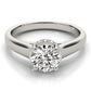 Solitaire Hidden Halo Trellis Engagement Ring