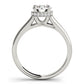 Solitaire Hidden Halo Trellis Engagement Ring