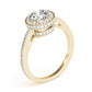 Single Row Prong Halo Engagement Rings