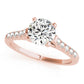 Single Row Split-Prong Cathedral Engagement Ring
