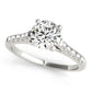 Single Row Split-Prong Cathedral Engagement Ring