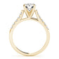 Single Row Split-Prong Cathedral Engagement Ring