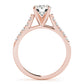 Single Row Split-Prong Cathedral Engagement Ring