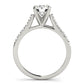 Single Row Split-Prong Cathedral Engagement Ring