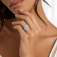 2.00 CTW Round Diamond Cushion Halo Wedding Set in 14K White Gold – EGL Certified, H-I Color, SI3 Clarity
