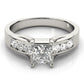 Single Row Channel Set Engagement Ring