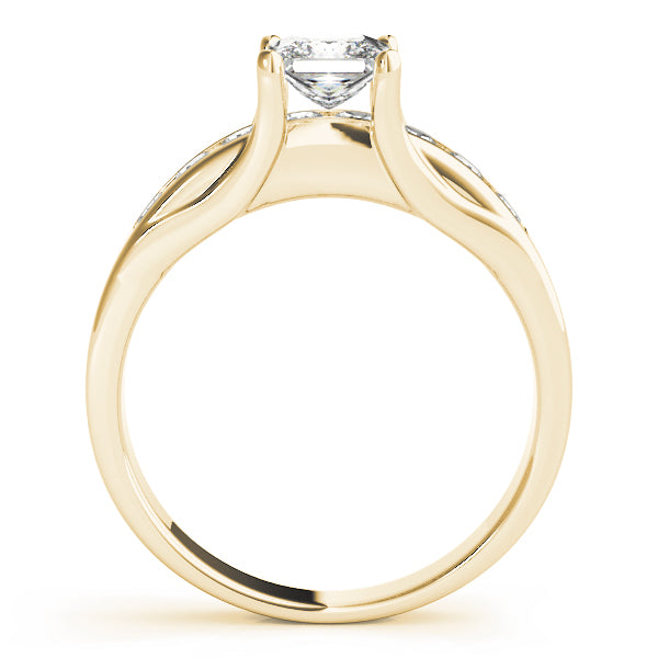 Single Row Channel Set Engagement Ring