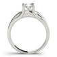 Single Row Channel Set Engagement Ring
