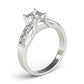 Single Row Channel Set Engagement Ring