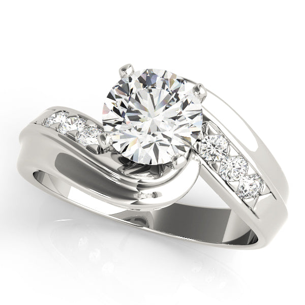 Bypass Single Row Engagement Ring