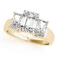 3-Stone Emerald Cut Trellis Engagement Ring