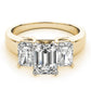 3-Stone Emerald Cut Trellis Engagement Ring