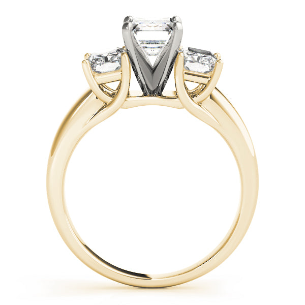 3-Stone Emerald Cut Trellis Engagement Ring