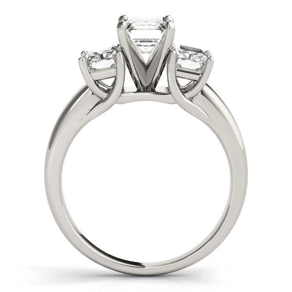 3-Stone Emerald Cut Trellis Engagement Ring