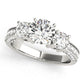 3-Stone Prong Set Engagement Ring