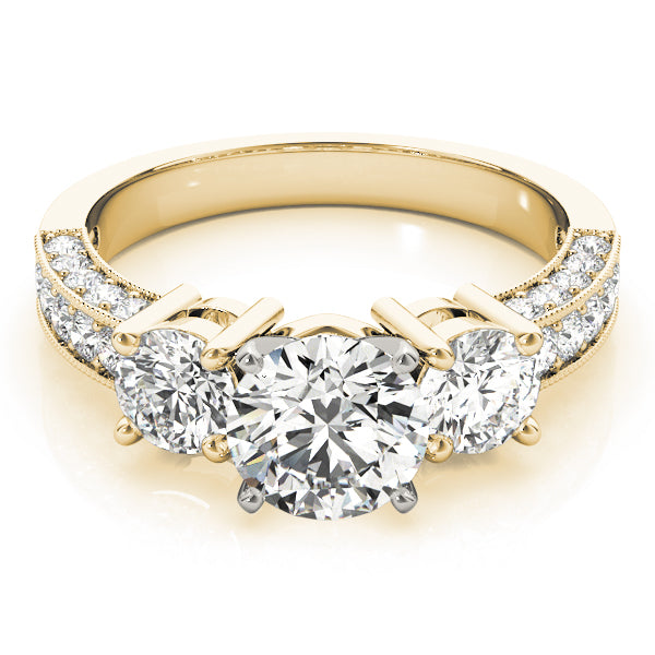 3-Stone Prong Set Engagement Ring