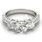 3-Stone Prong Set Engagement Ring