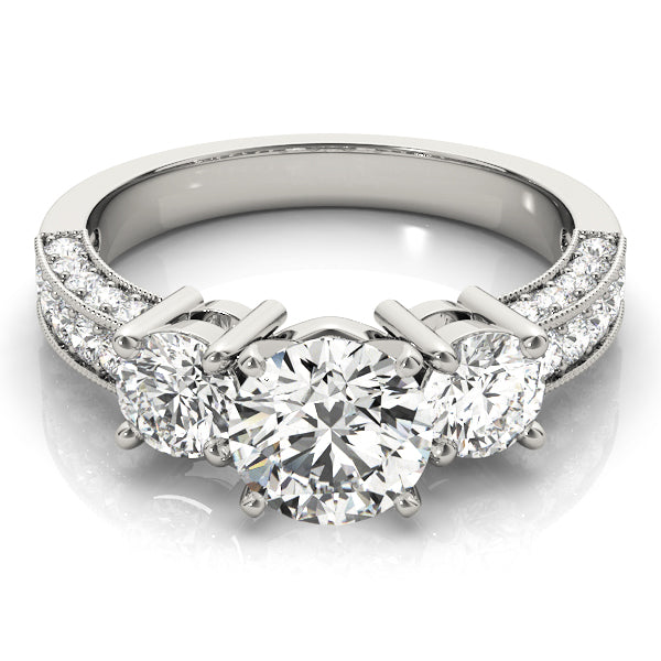 3-Stone Prong Set Engagement Ring