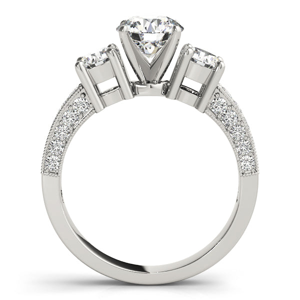 3-Stone Prong Set Engagement Ring