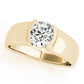 Half Bezel Solitaire Engagement Ring