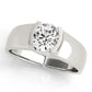 Half Bezel Solitaire Engagement Ring