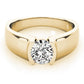 Half Bezel Solitaire Engagement Ring