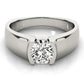 Half Bezel Solitaire Engagement Ring