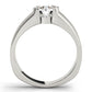 Half Bezel Solitaire Engagement Ring