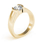 Half Bezel Solitaire Engagement Ring
