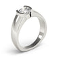 Half Bezel Solitaire Engagement Ring