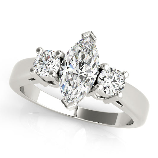 3-Stone Marquise Engagement Ring
